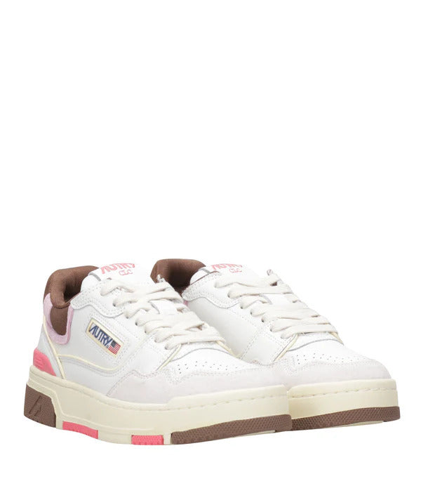 AUTRY Sneakers Donna Clc Low Woman ROLW-MM35-Bianco Marrone Rosa