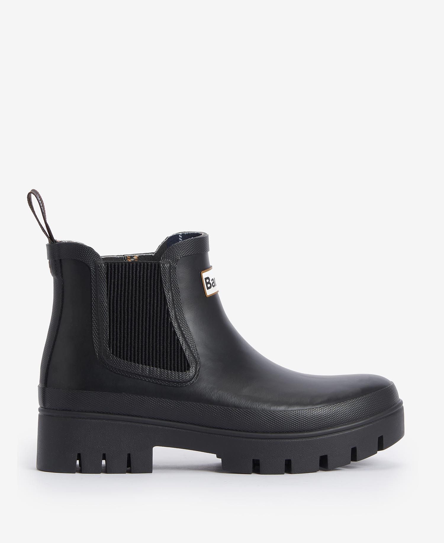 BARBOUR Tronchetto Donna Halton Chelsea Welly-Black