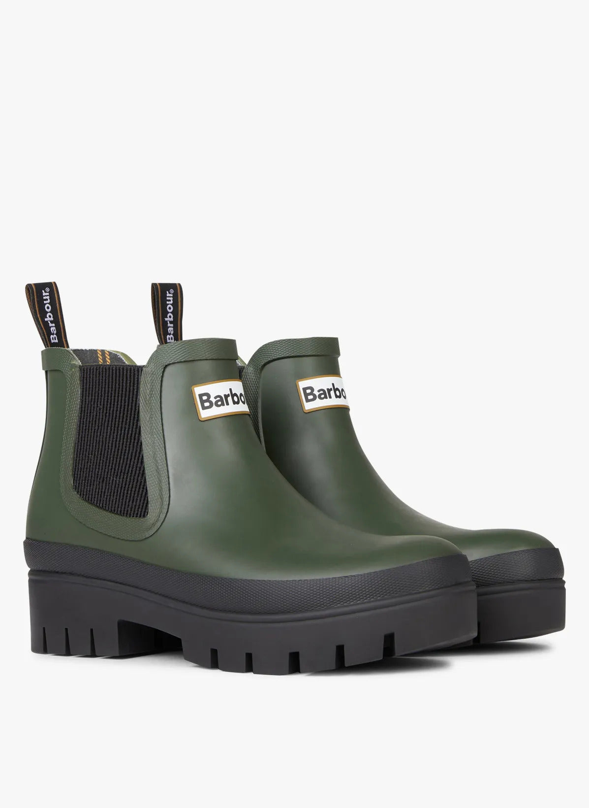 BARBOUR Tronchetto Donna Halton Chelsea Welly-Olive Black