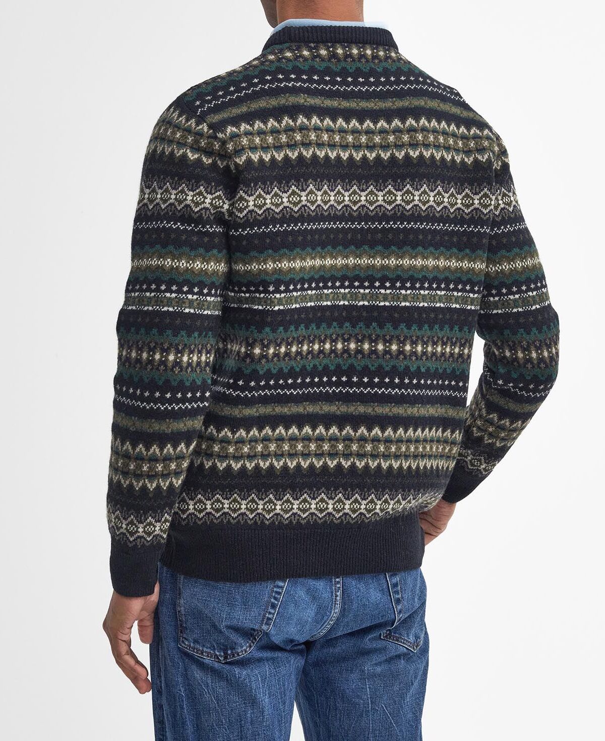 BARBOUR Maglione Uomo Case Fair Isle-Black Marl