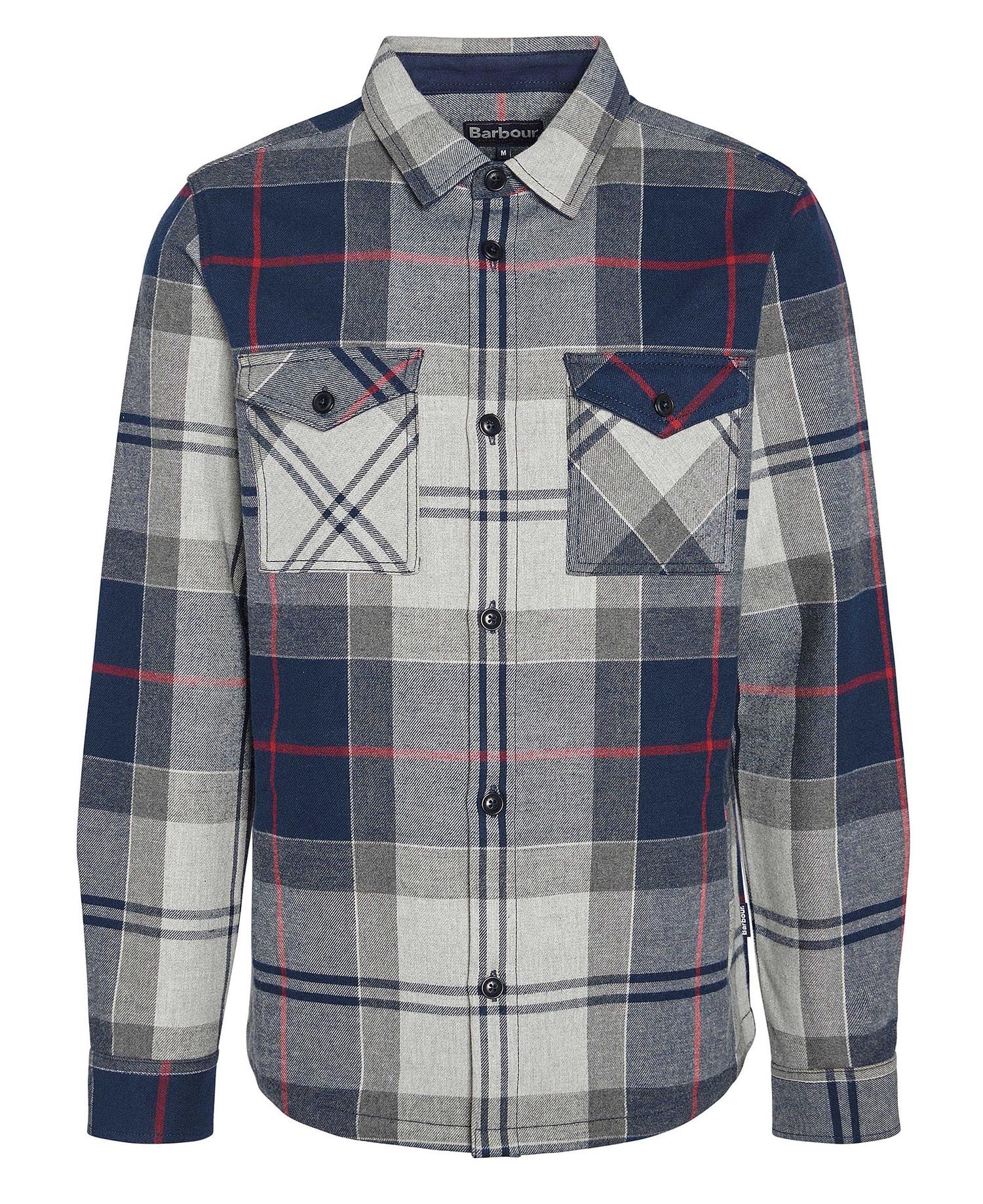 BARBOUR Camicia Uomo Cannich Overshirt-Blue Granite Tartan