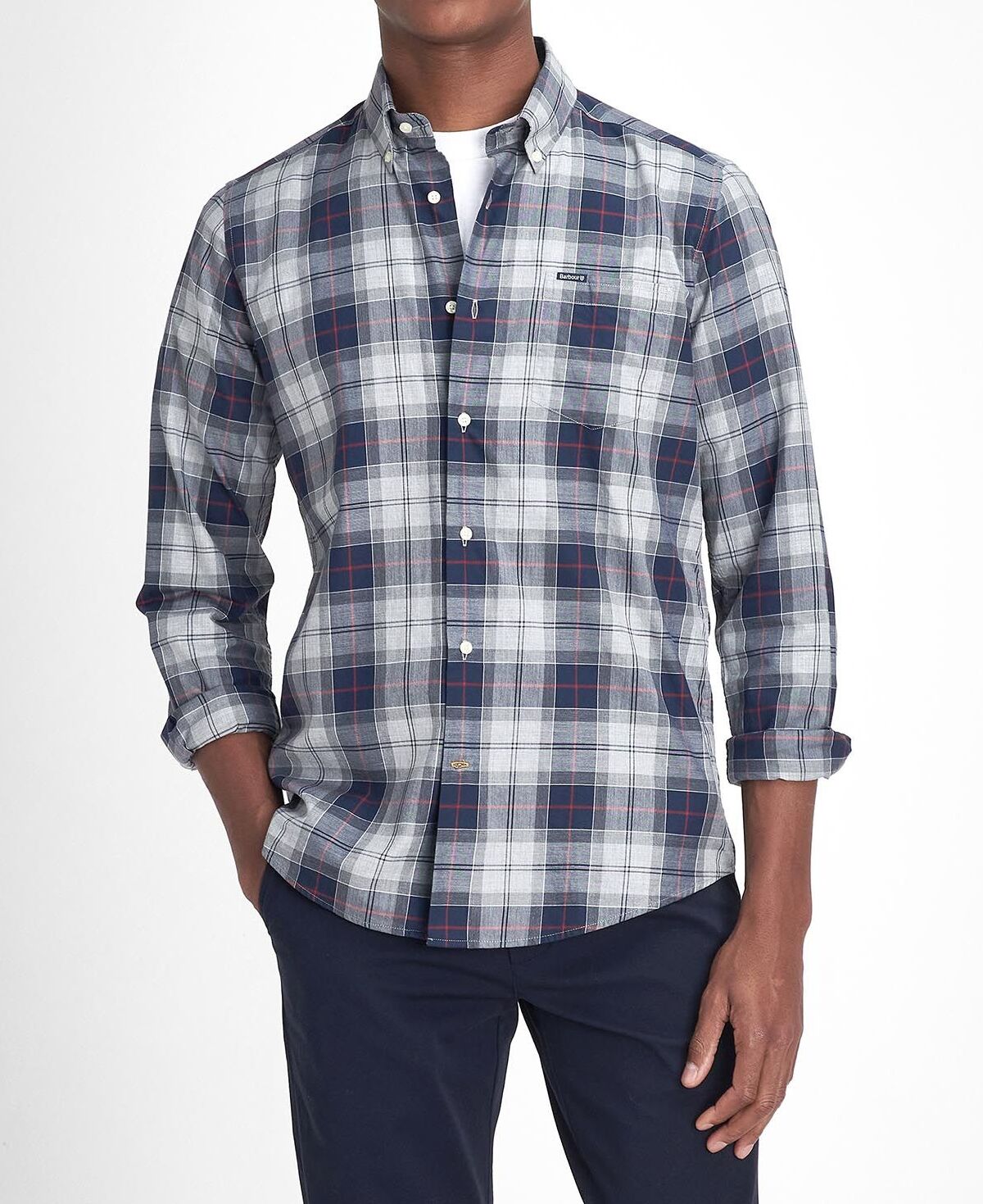 BARBOUR Camicia Uomo Wetheram-Blue Granite