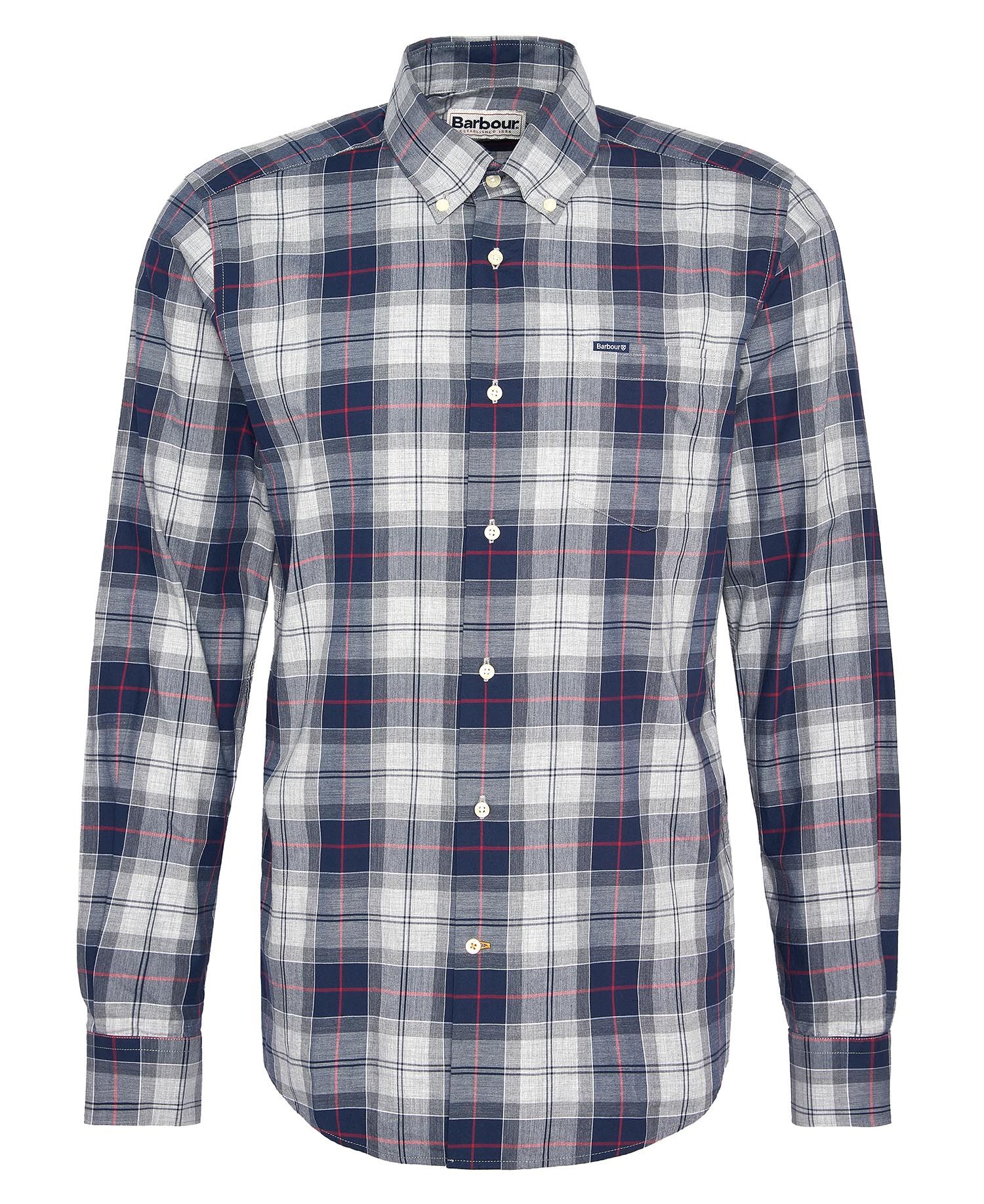 BARBOUR Camicia Uomo Wetheram-Blue Granite