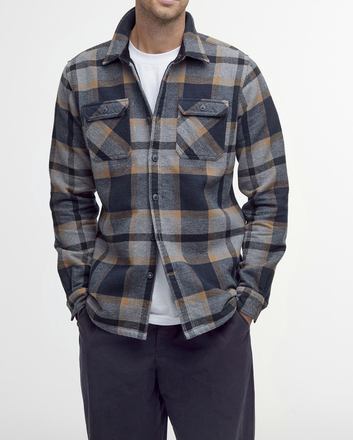 BARBOUR Camicia Uomo Rhobell-Grey Marl