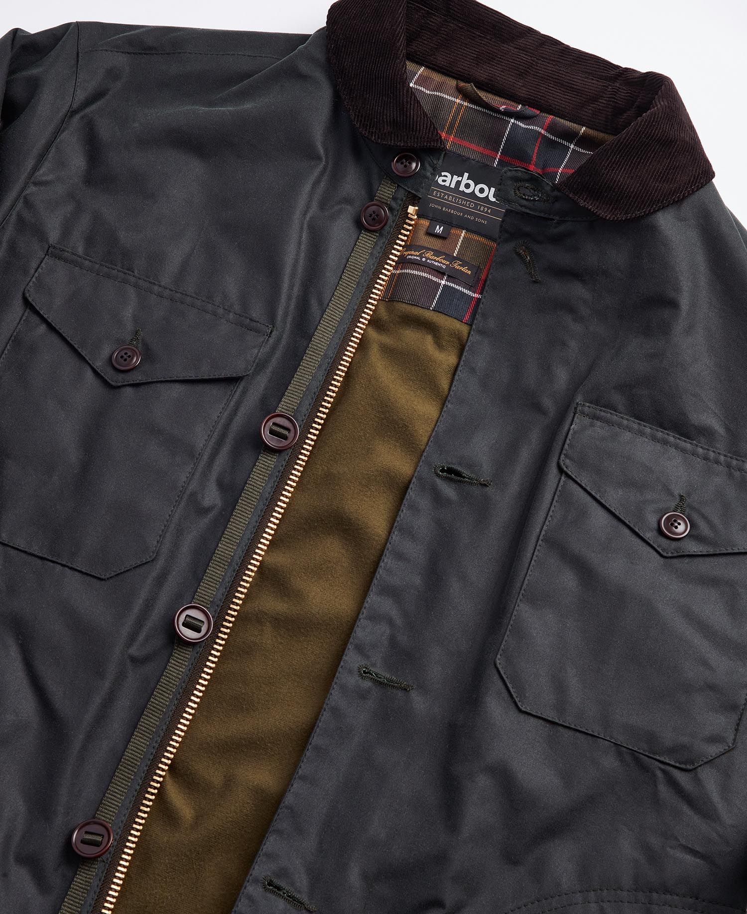 BARBOUR Giacca Uomo Deck Wax-Sage