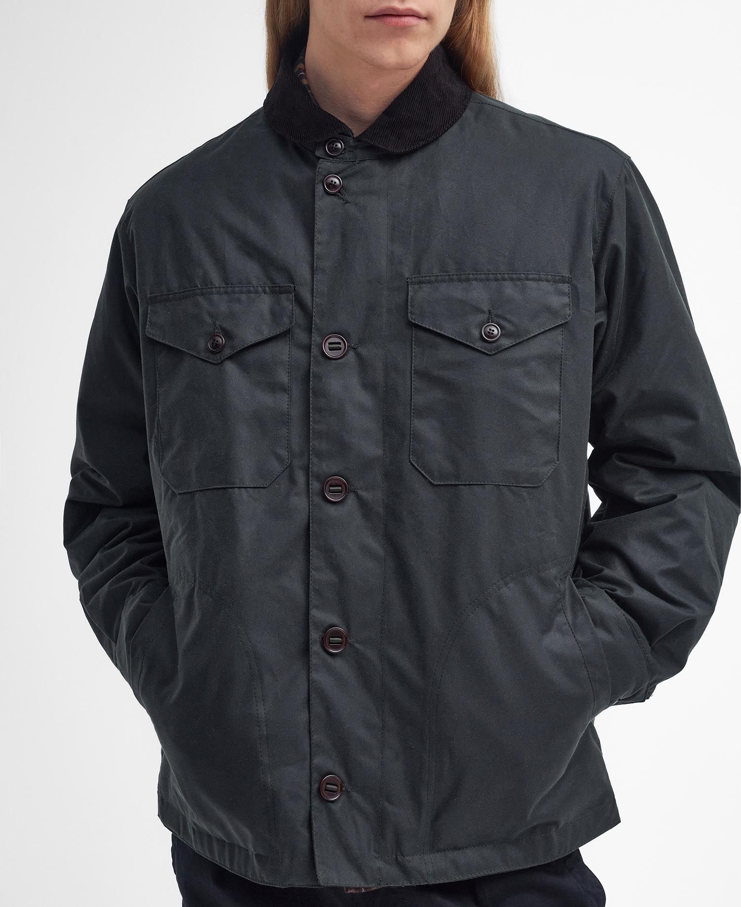 BARBOUR Giacca Uomo Deck Wax-Sage