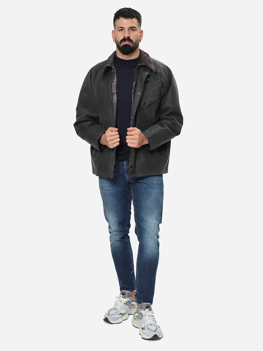 BARBOUR Giacca Uomo A7 Pacemaster Wax-Charcoal