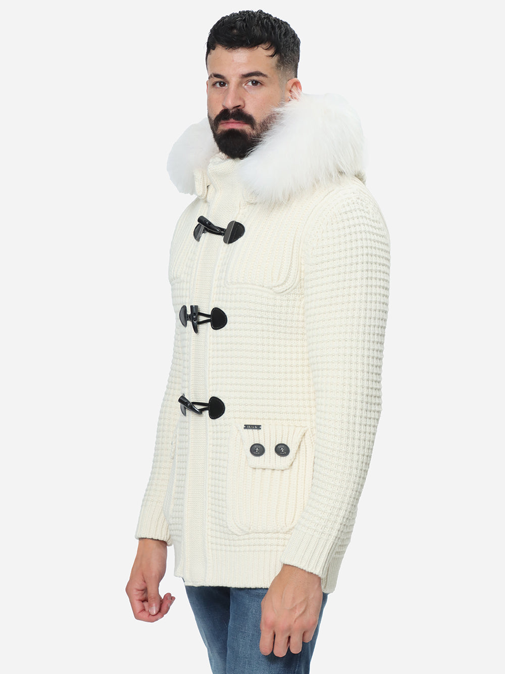 BARK Giubbotto Uomo SHORT DUFFLE COAT W/MURMASKY-Off White