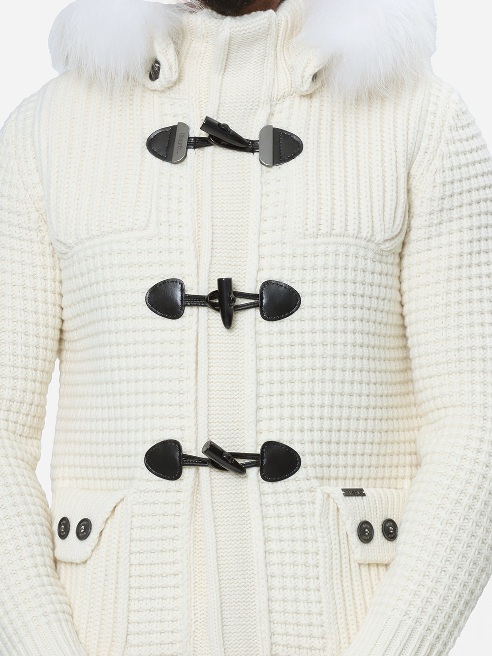 BARK Giubbotto Uomo SHORT DUFFLE COAT W/MURMASKY-Off White