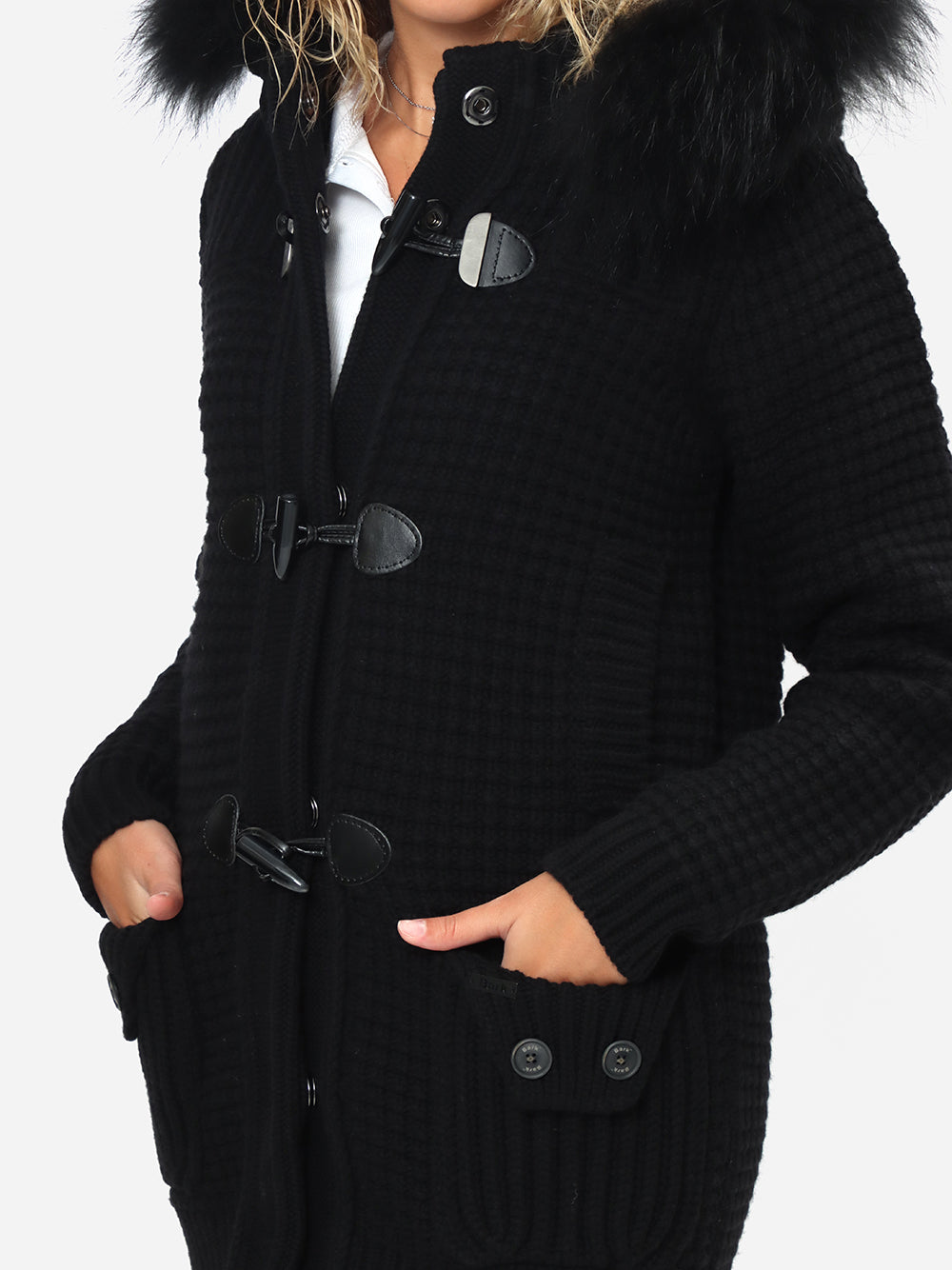 BARK Giubbotto Donna MEDIUM DUFFLE COAT W/MURMASKY-Nero