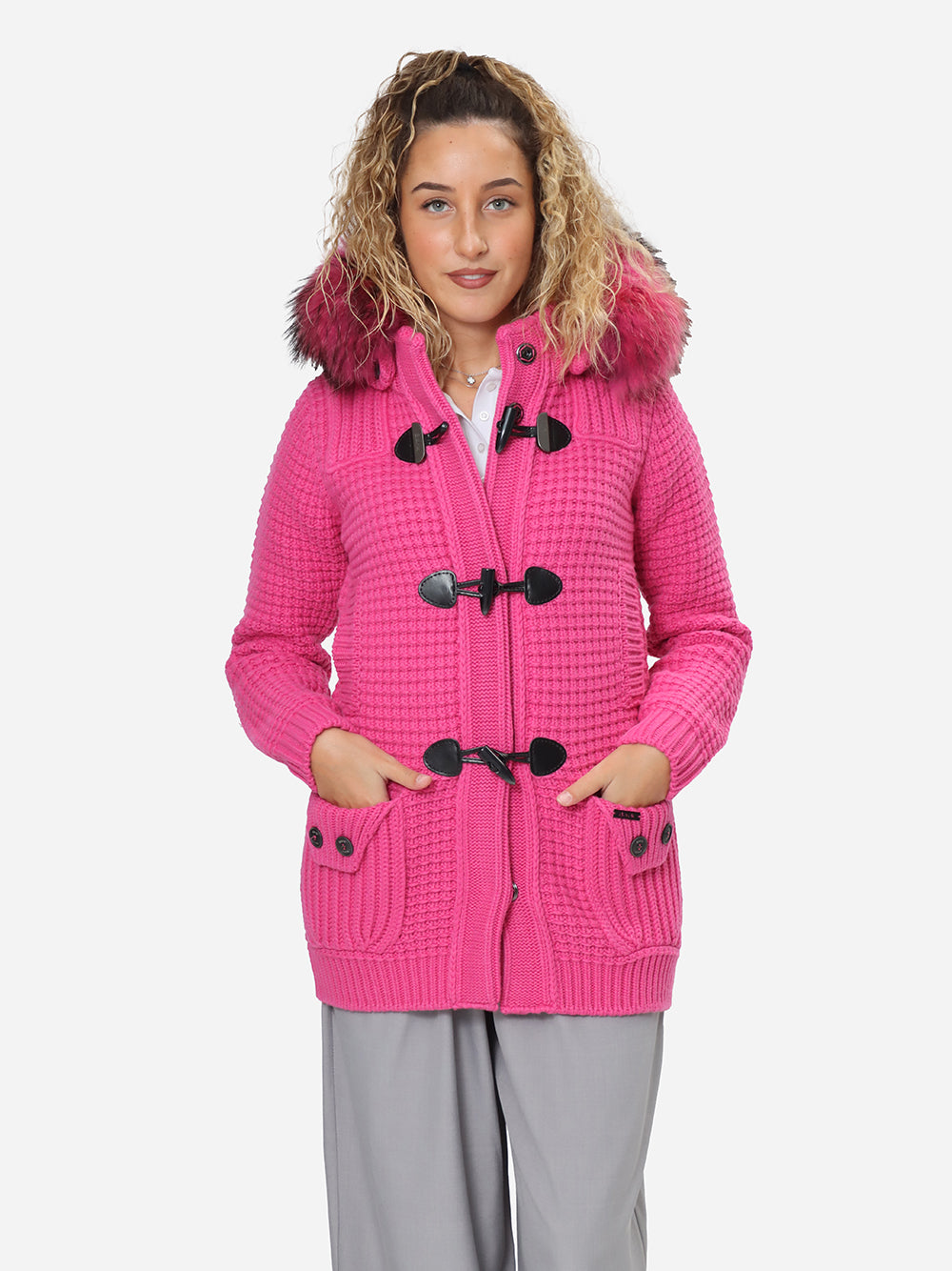 BARK Giubbotto Donna MEDIUM DUFFLE COAT W/MURMASKY-Fuxia