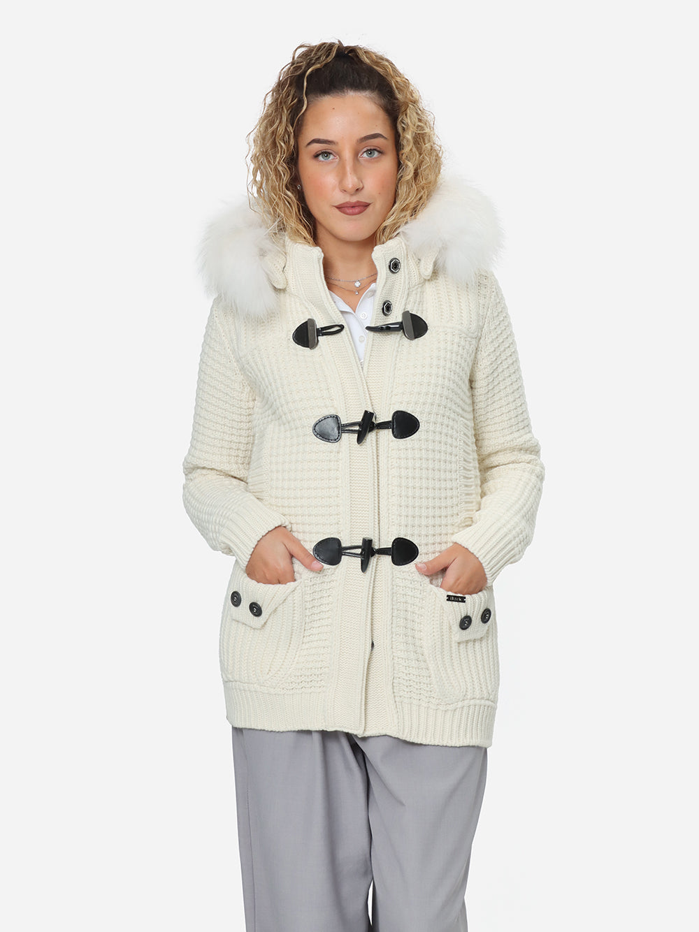 BARK Giubbotto Donna MEDIUM DUFFLE COAT W/MURMASKY-Off White