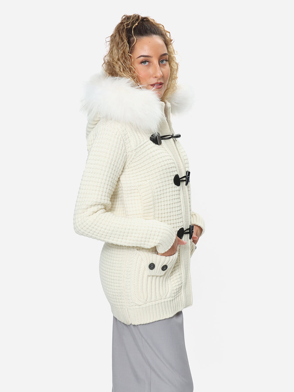 BARK Giubbotto Donna MEDIUM DUFFLE COAT W/MURMASKY-Off White