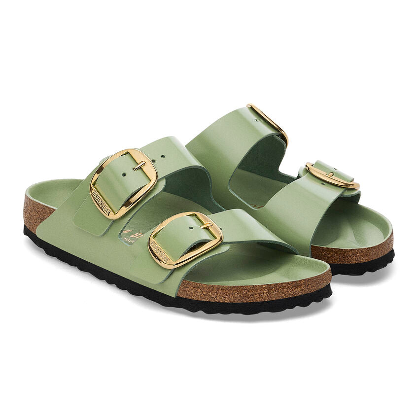 BIRKENSTOCK Ciabatta Donna Arizona Big Buckle-High Shine Green Tea