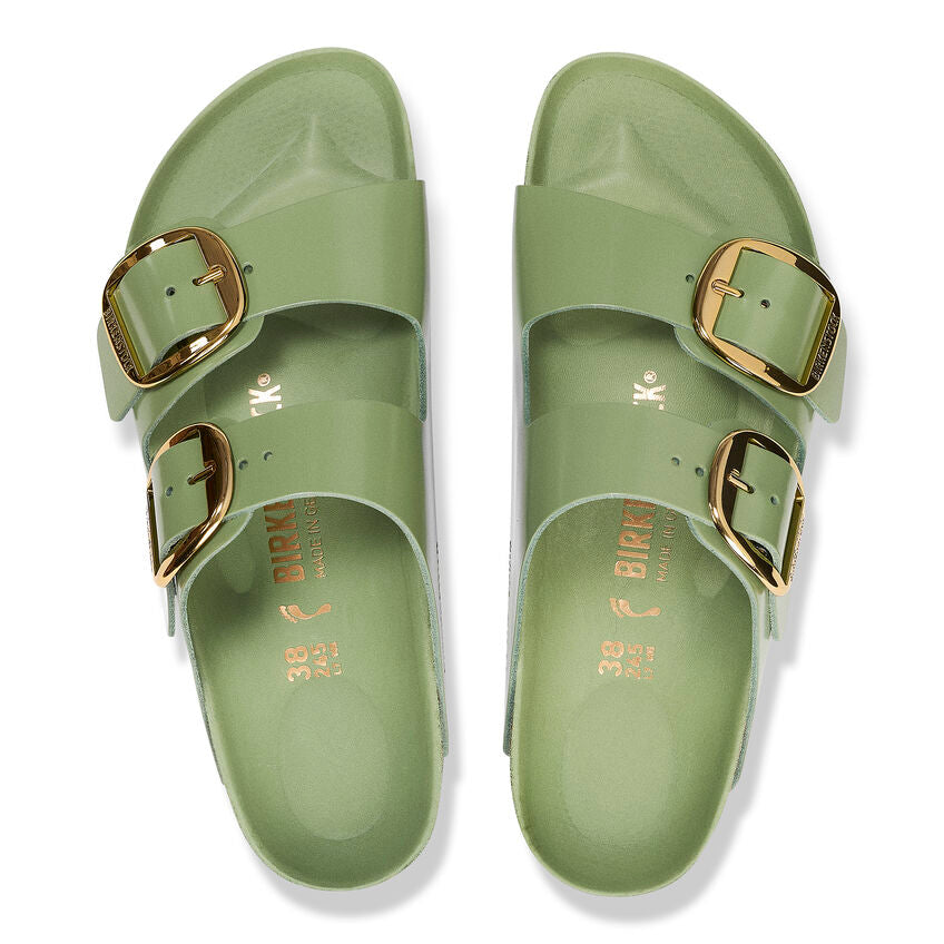 BIRKENSTOCK Ciabatta Donna Arizona Big Buckle-High Shine Green Tea