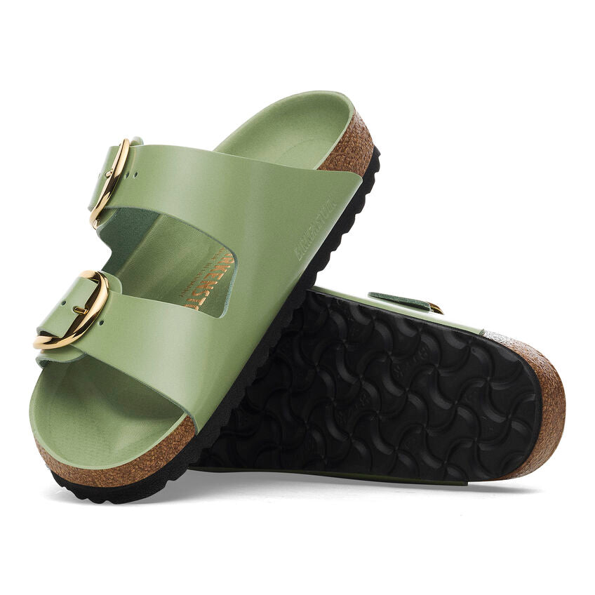 BIRKENSTOCK Ciabatta Donna Arizona Big Buckle-High Shine Green Tea