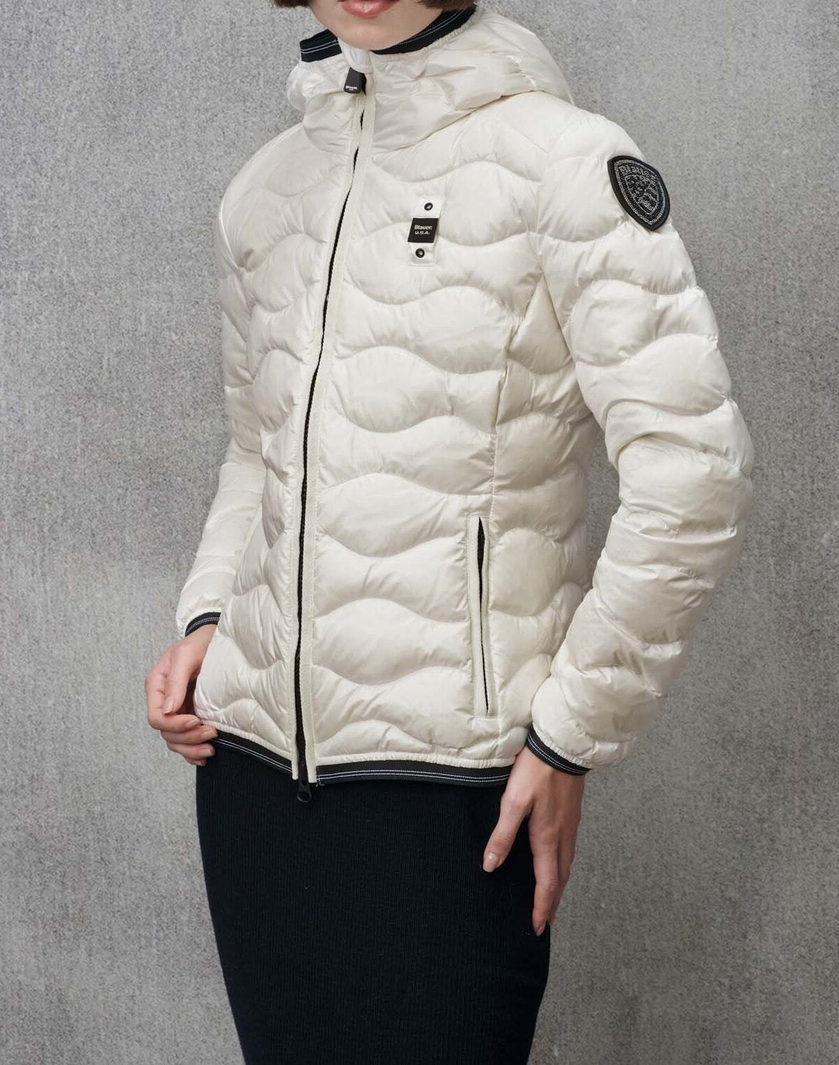 BLAUER Piumino Donna Camelia-Bianco Ottico