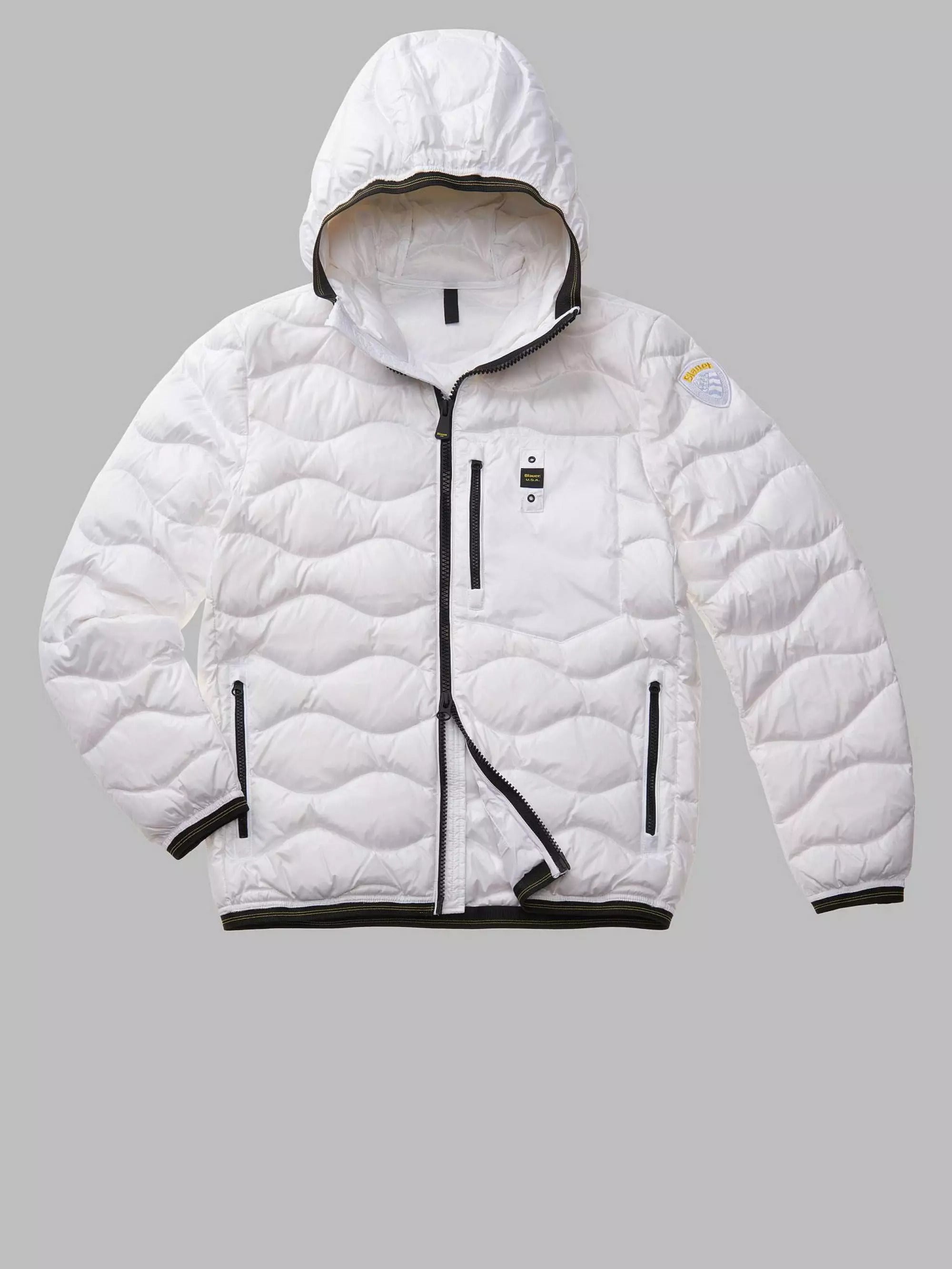 BLAUER Piumino Uomo Wave-Bianco Ottico