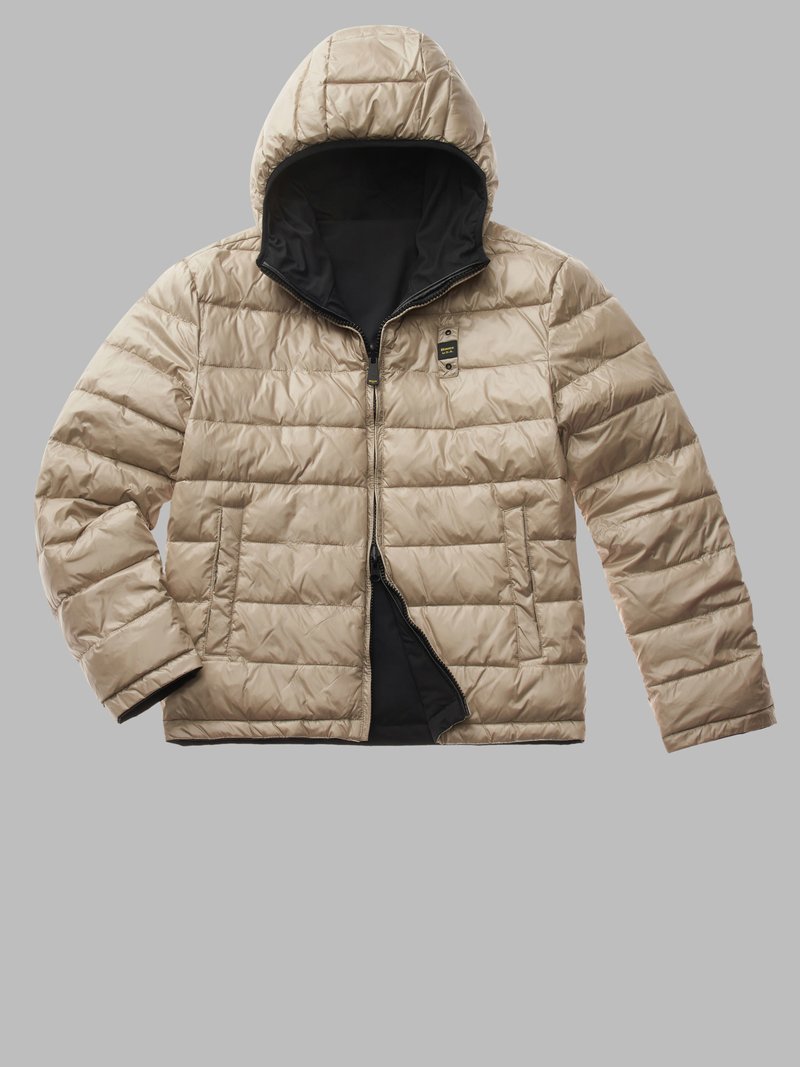 BLAUER Piumino Uomo Ballard Reversible-Nero Beige