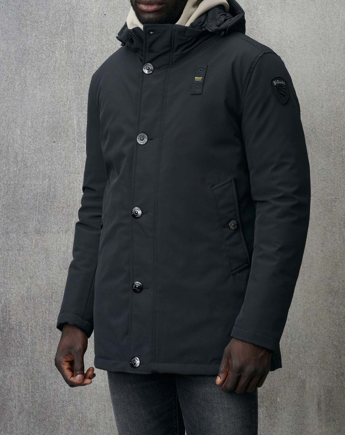 BLAUER Parka Uomo Chester-Nero