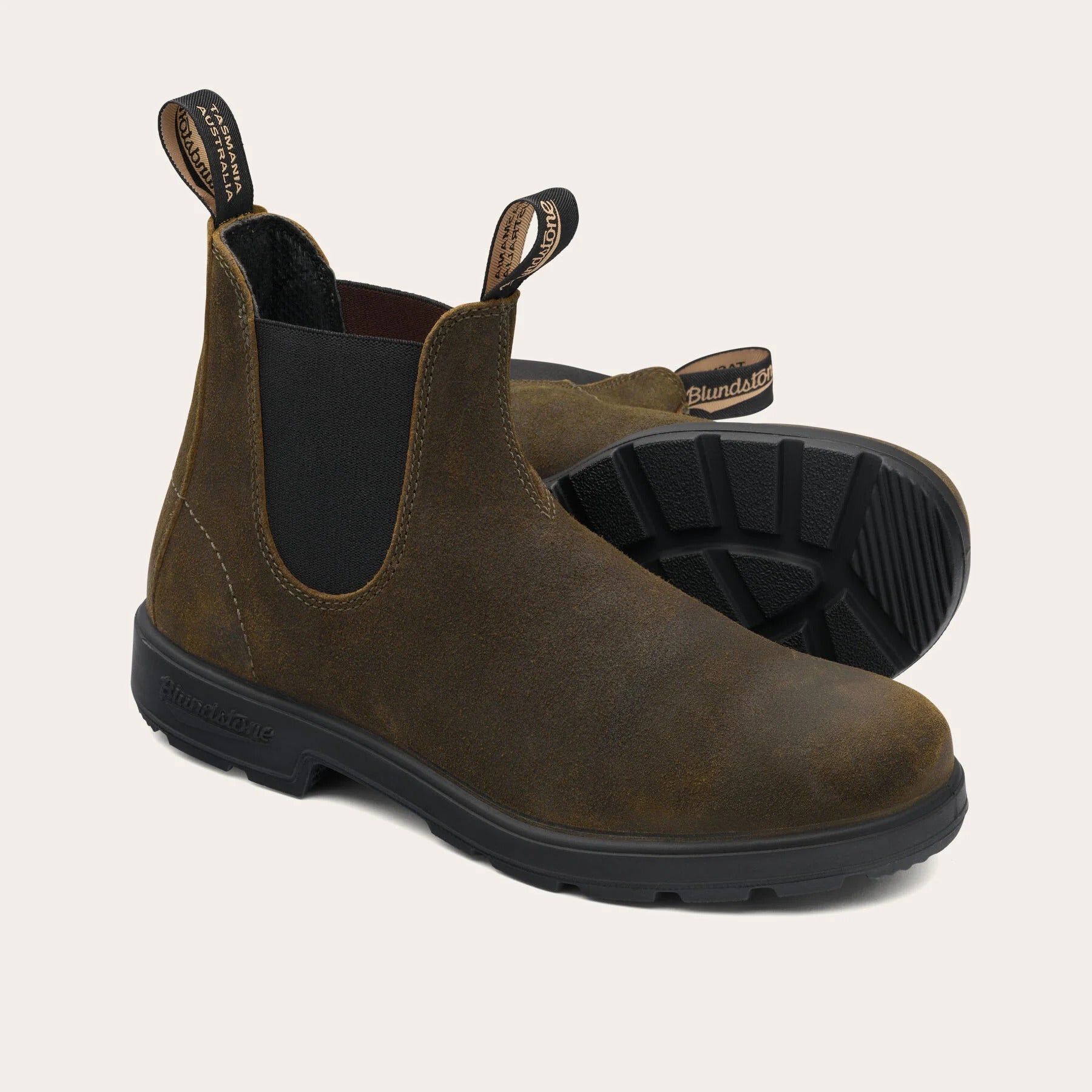 BLUNDSTONE Stivaletto Uomo 1615 Originals-Dark Olive Waxed Suede