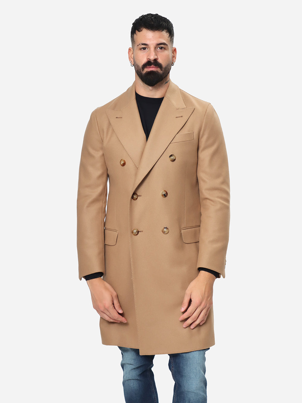 BOGLIOLI Cappotto Uomo Doppiopetto K-Coat-Tabacco