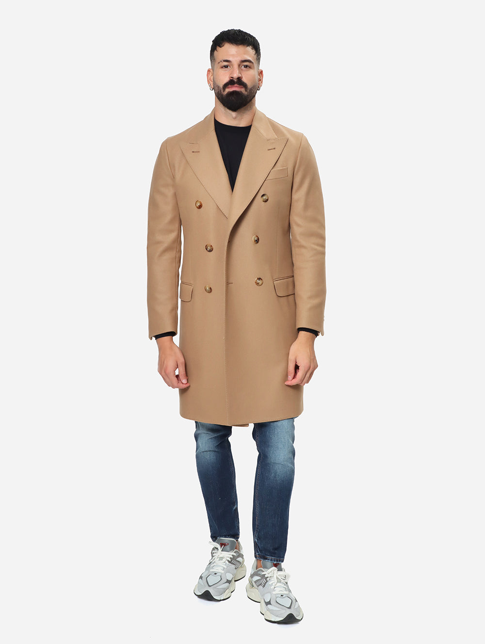 BOGLIOLI Cappotto Uomo Doppiopetto K-Coat-Tabacco