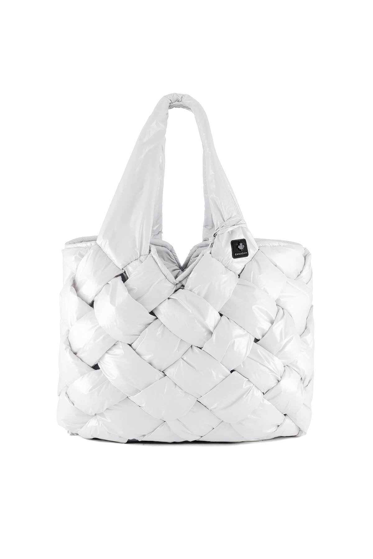 CANADIAN Borsa Donna Tote Woven Recycled-White