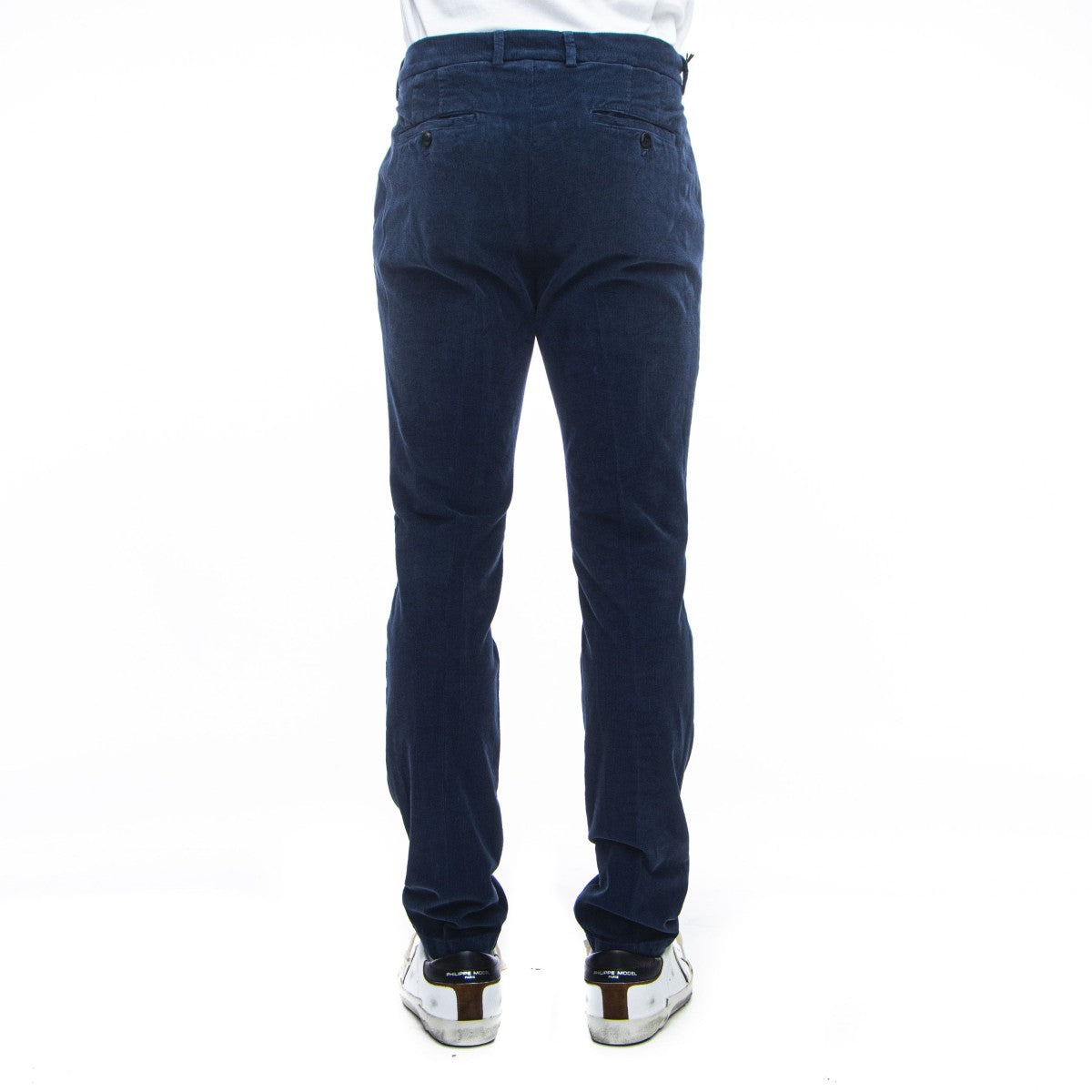 CRUNA Pantalone Uomo Brera Velluto-Blu