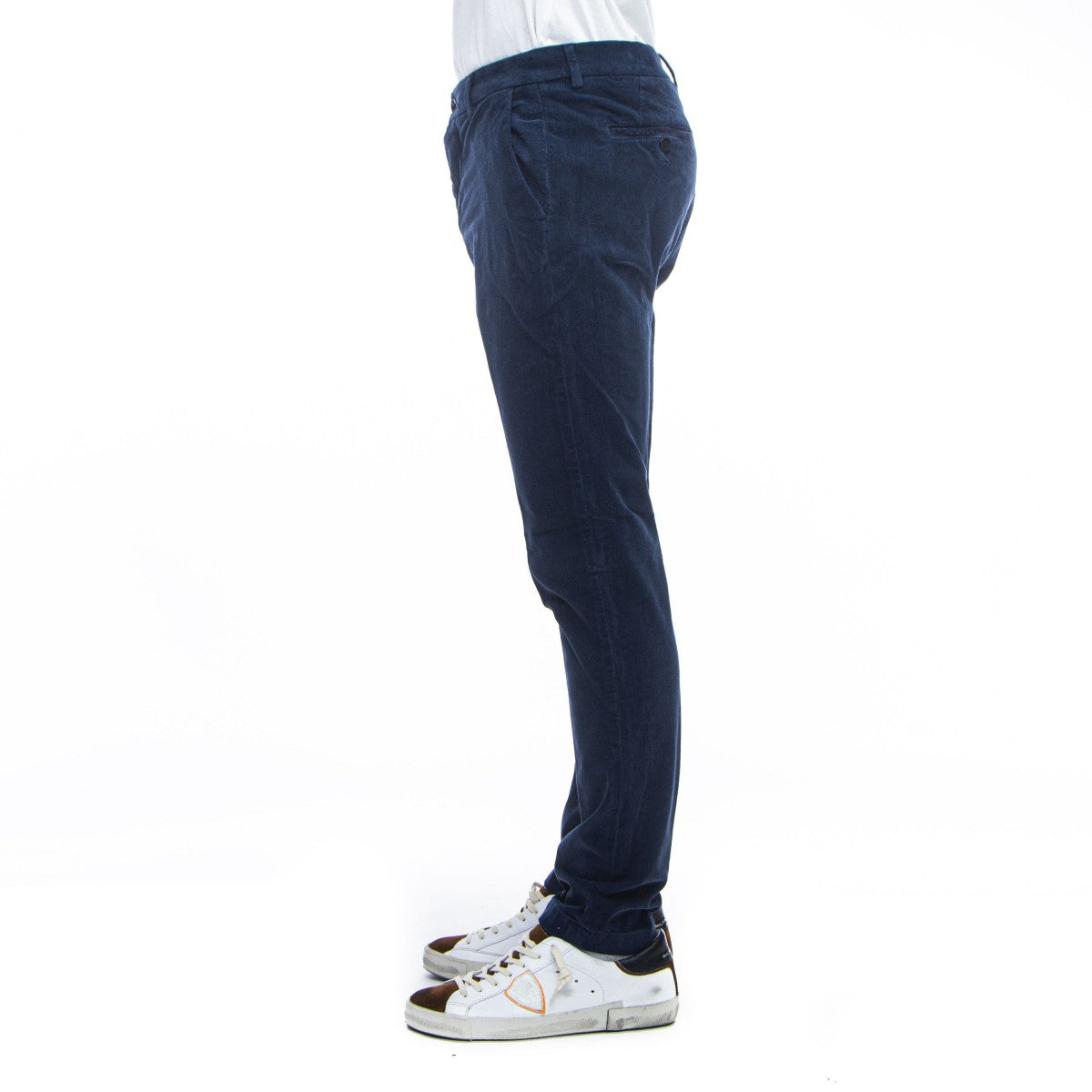 CRUNA Pantalone Uomo Brera Velluto-Blu