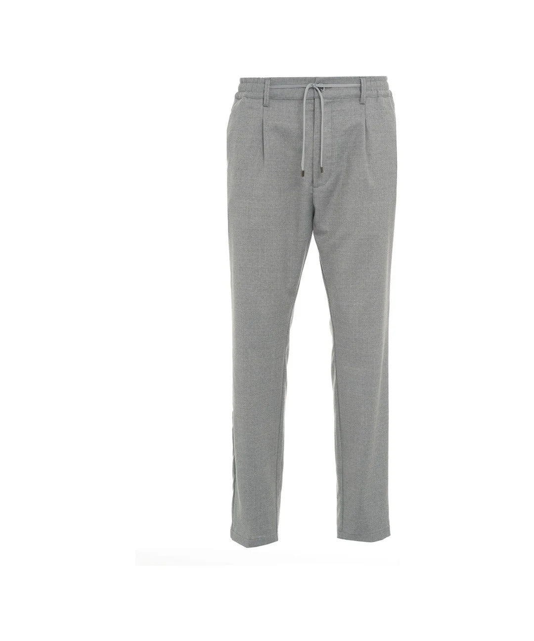 CRUNA Pantalone Uomo Mitte Flanella Lana-Grigio Chiaro