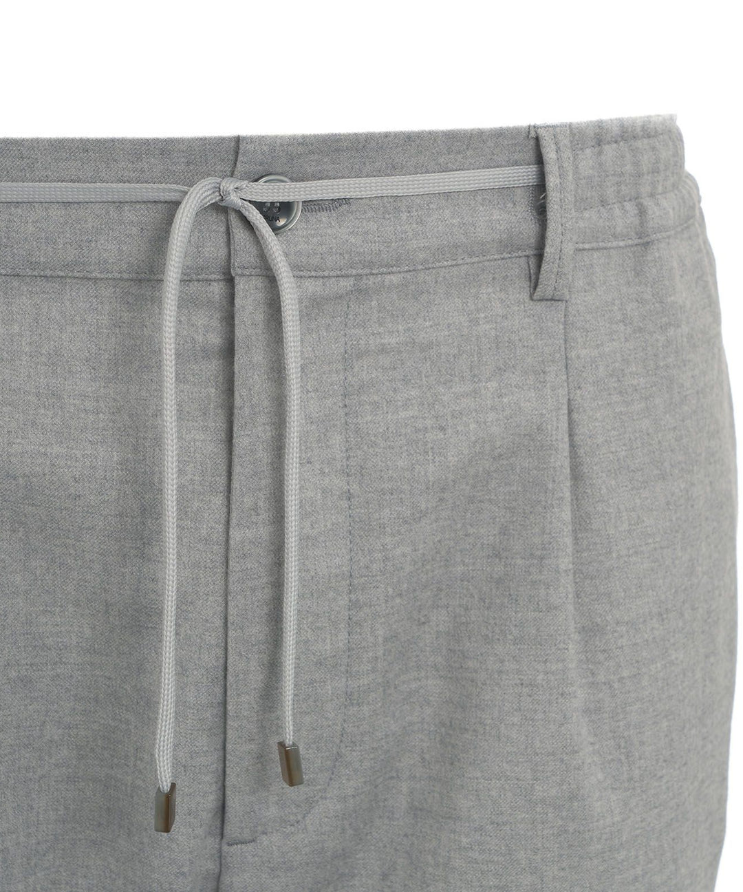 CRUNA Pantalone Uomo Mitte Flanella Lana-Grigio Chiaro