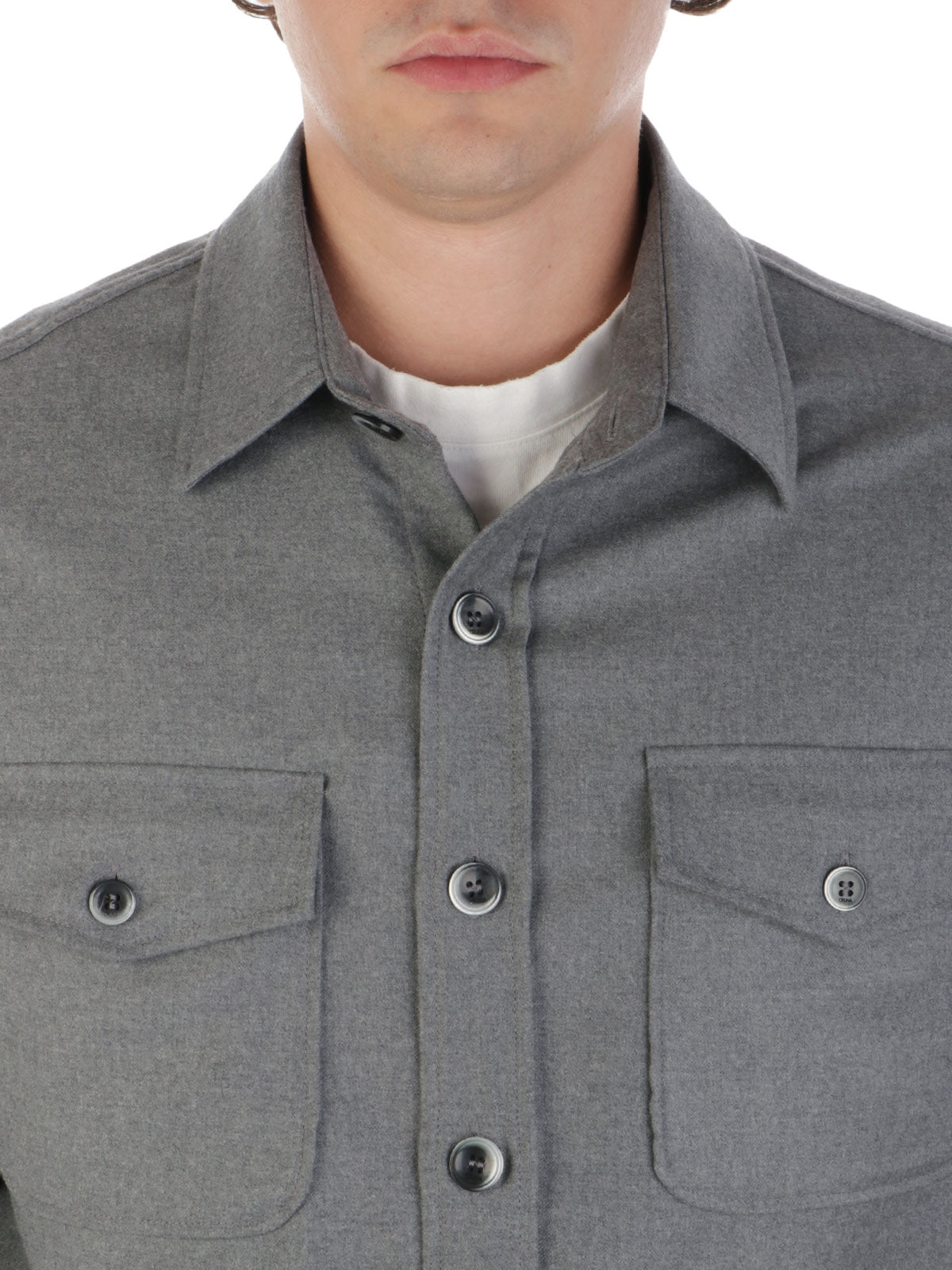 CRUNA Giacca Camicia Uomo Osaka-Grigio Medio