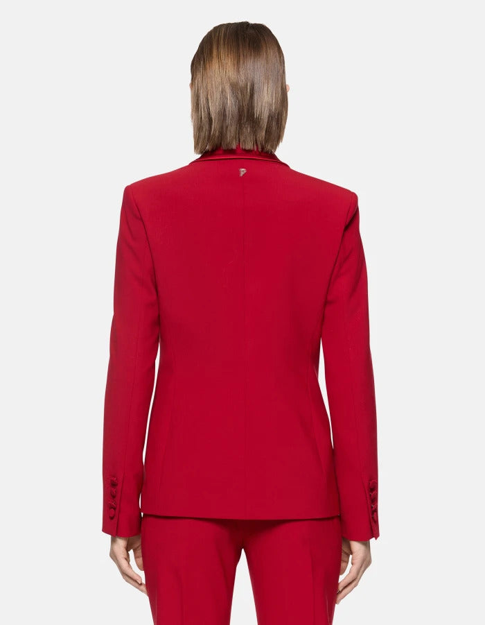 DONDUP Blazer Monopetto Donna Lana-Rosso