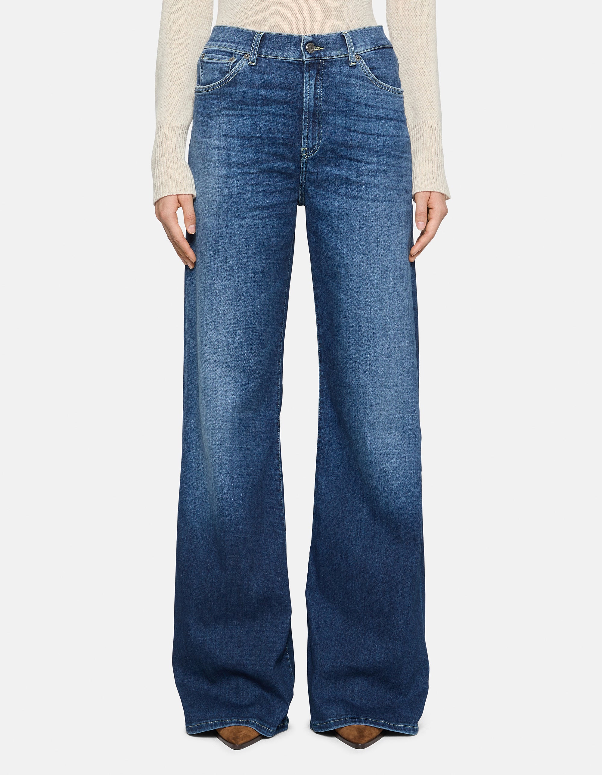 DONDUP Pantaloni Jeans Donna Amber-Blu