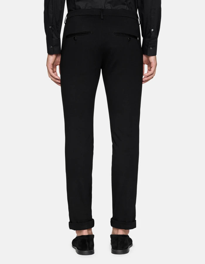 DONDUP Pantaloni Uomo Gaubert Jersey-Nero