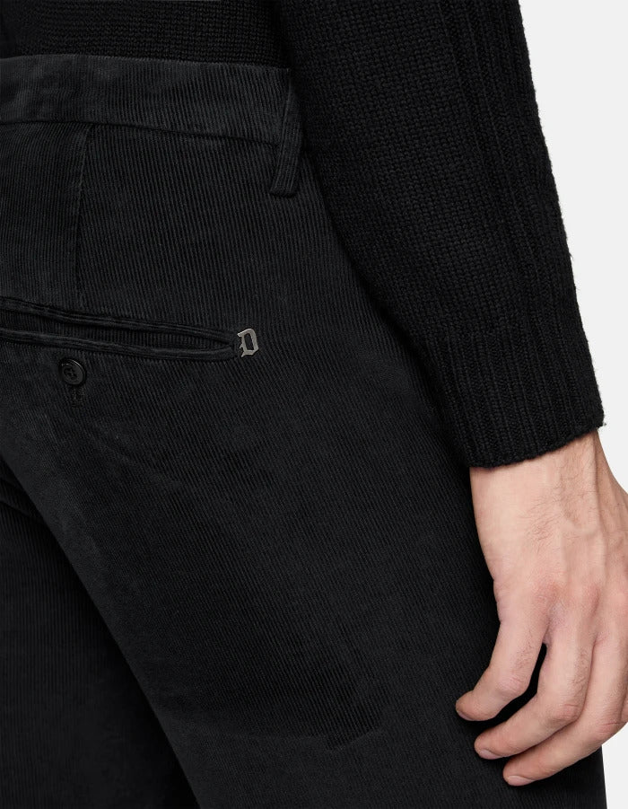 DONDUP Pantaloni Uomo Gaubert Velluto-Nero