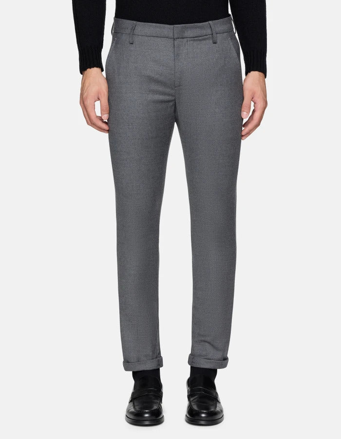 DONDUP Pantaloni Uomo Gaubert Flanella-Grigio