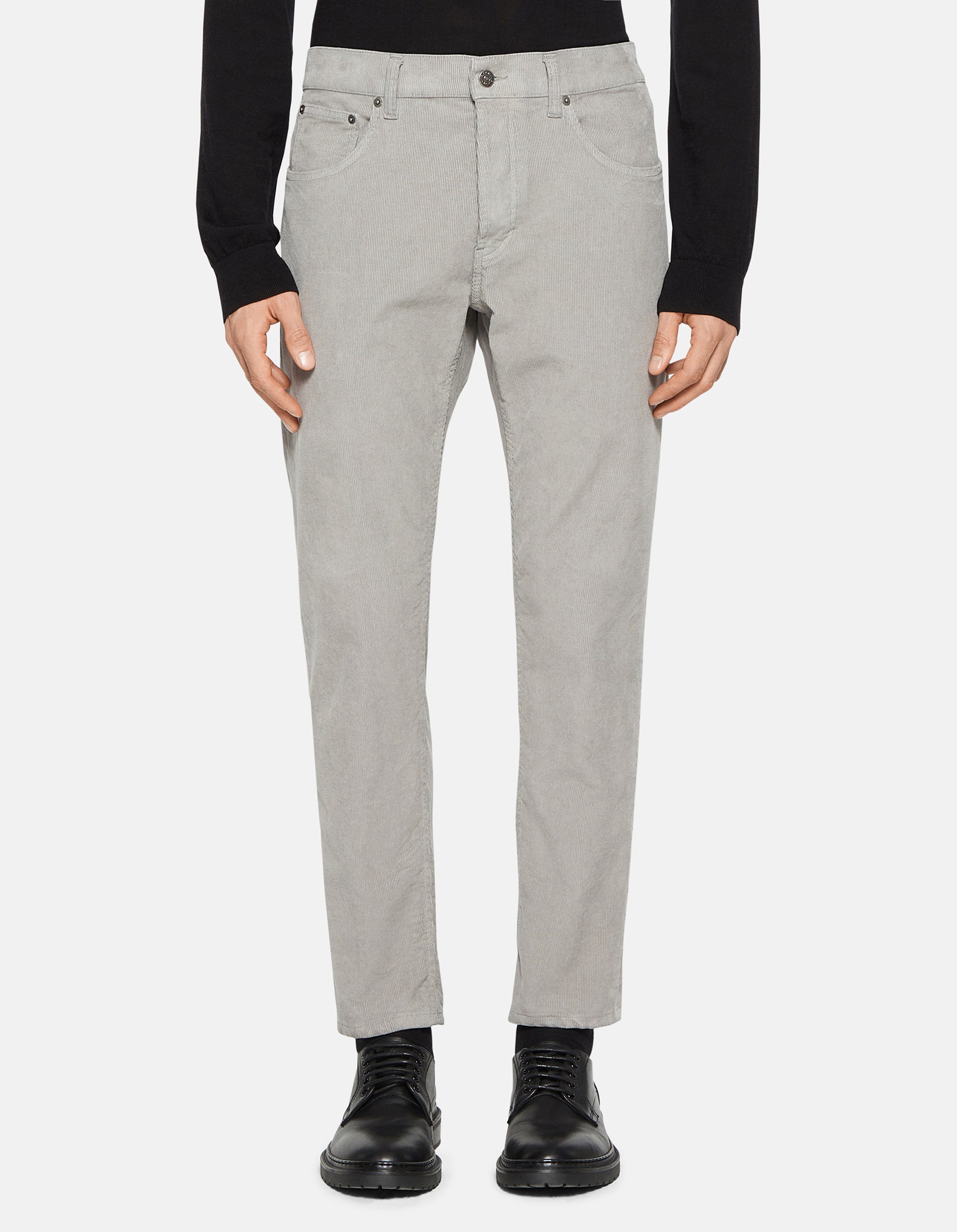 DONDUP Pantaloni Uomo Dian Velluto-Grigio Polvere