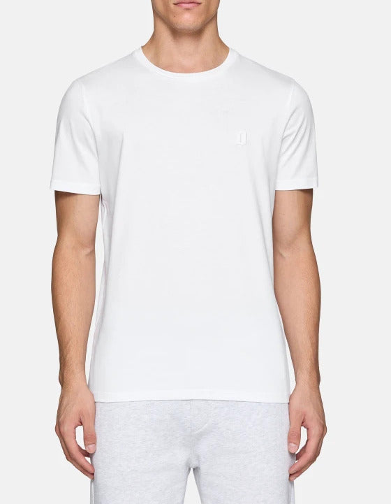 DONDUP T-Shirt Uomo Basic Logo-Bianco