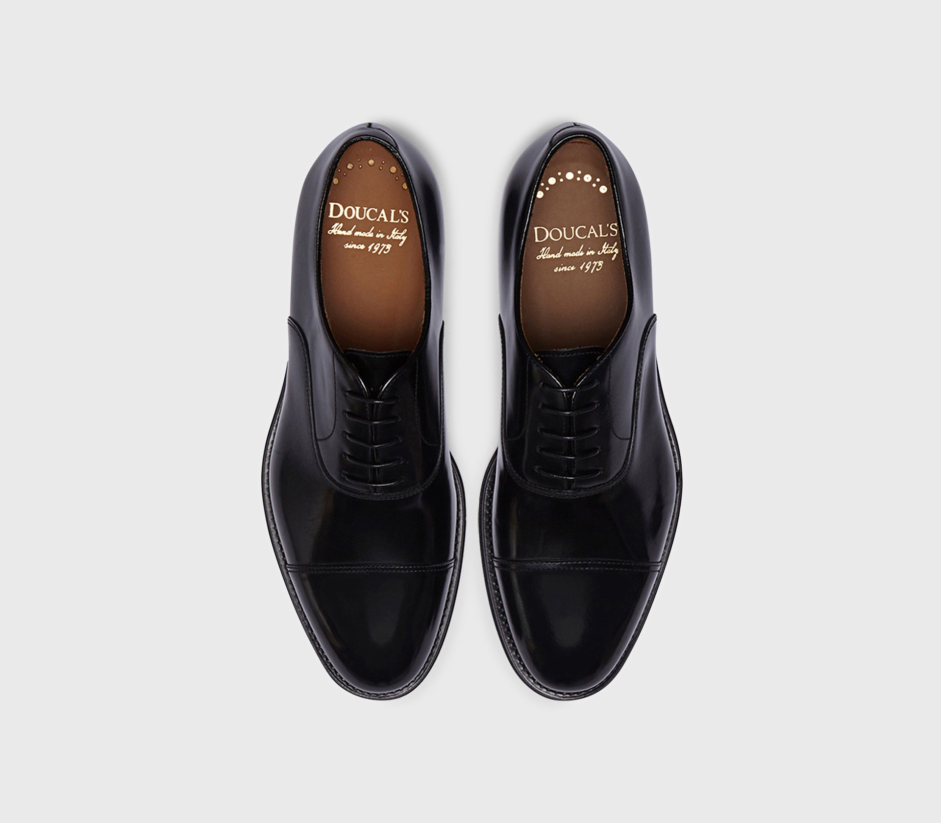 DOUCAL'S Scarpa Uomo Oxford Cap Toe-Nero