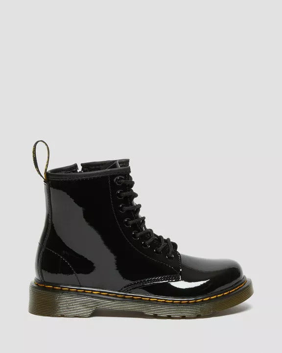 DR. MARTENS Anfibio Unisex Bambino 1460J Patent Lamper-Black