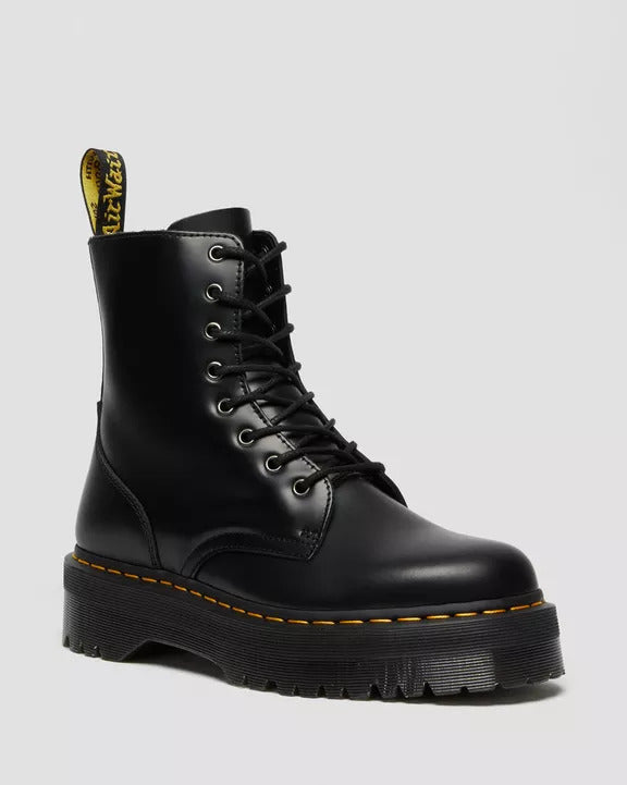 DR. MARTENS Anfibio Donna Jadon Polished Smooth Platform-Black