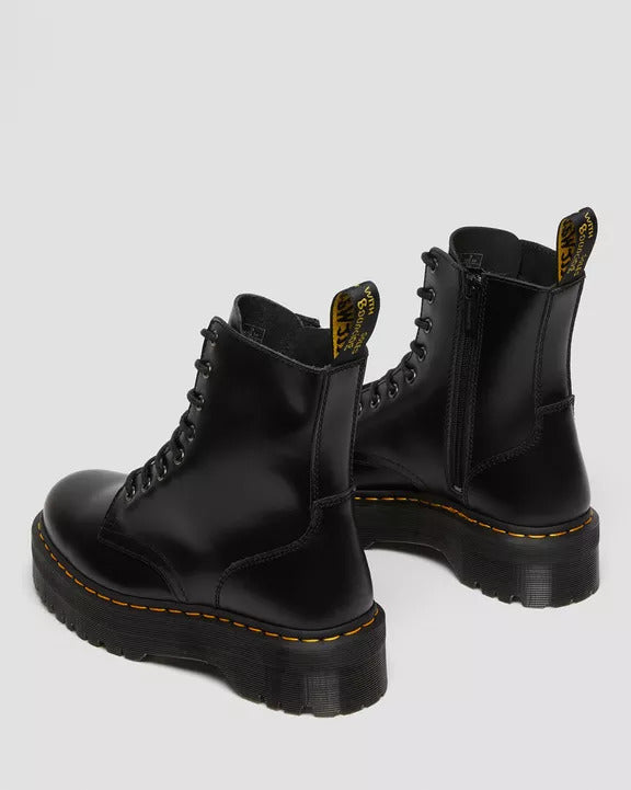 DR. MARTENS Anfibio Donna Jadon Polished Smooth Platform-Black