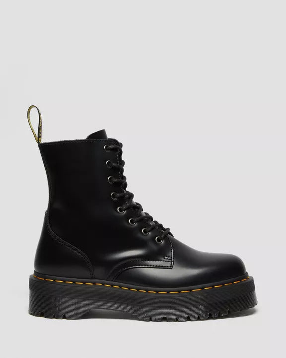 DR. MARTENS Anfibio Donna Jadon Polished Smooth Platform-Black