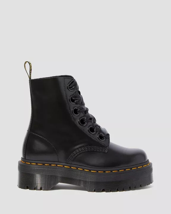 DR. MARTENS Anfibio Donna Molly Buttero Platform-Black