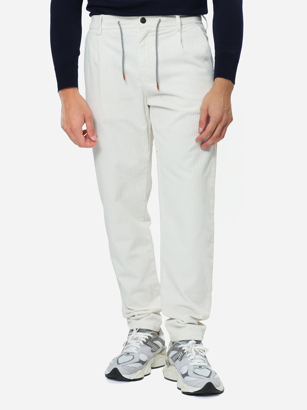 ELEVENTY Pantalone Jogger Elasticatura-Avorio