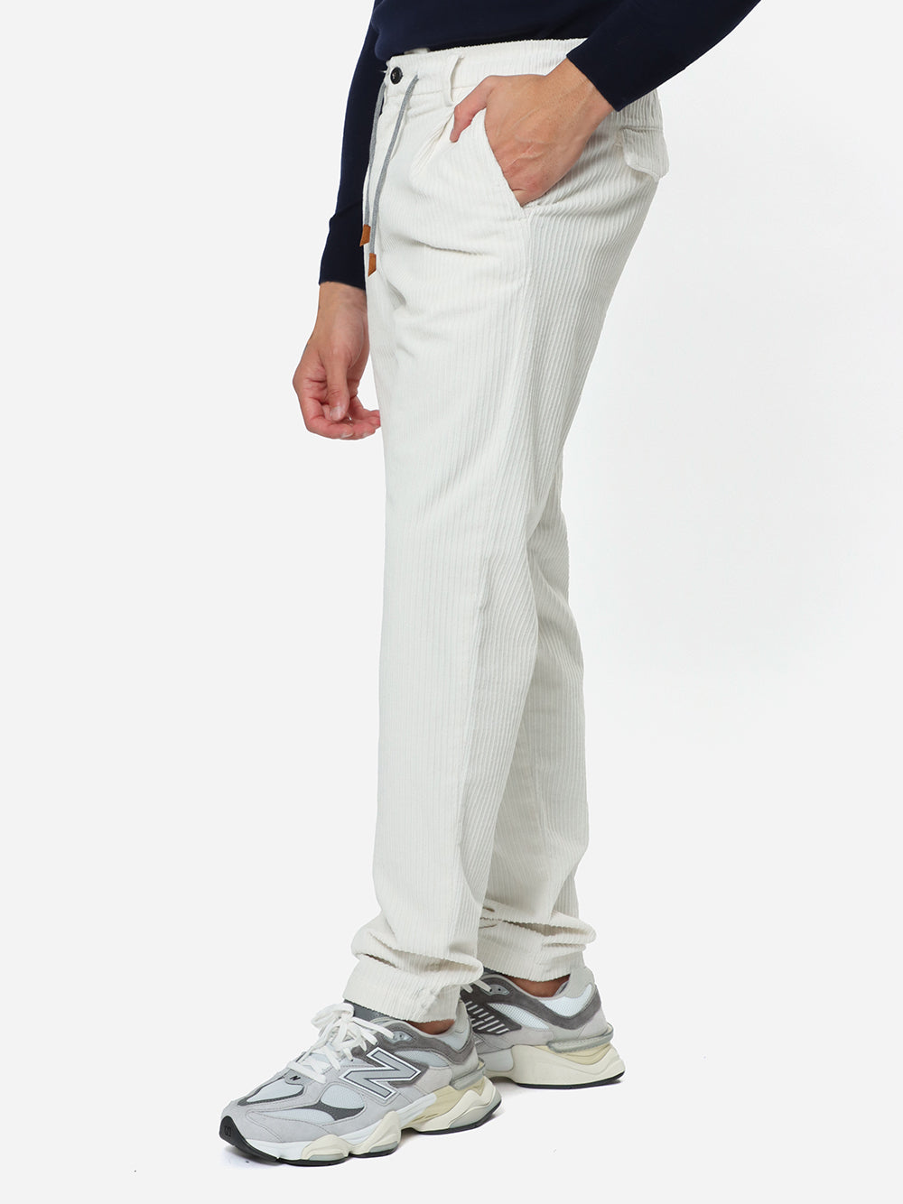 ELEVENTY Pantalone Jogger Elasticatura-Avorio