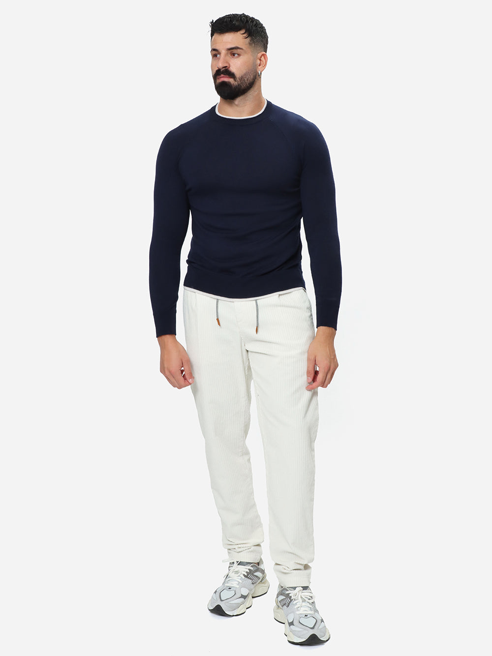 ELEVENTY Pantalone Jogger Elasticatura-Avorio