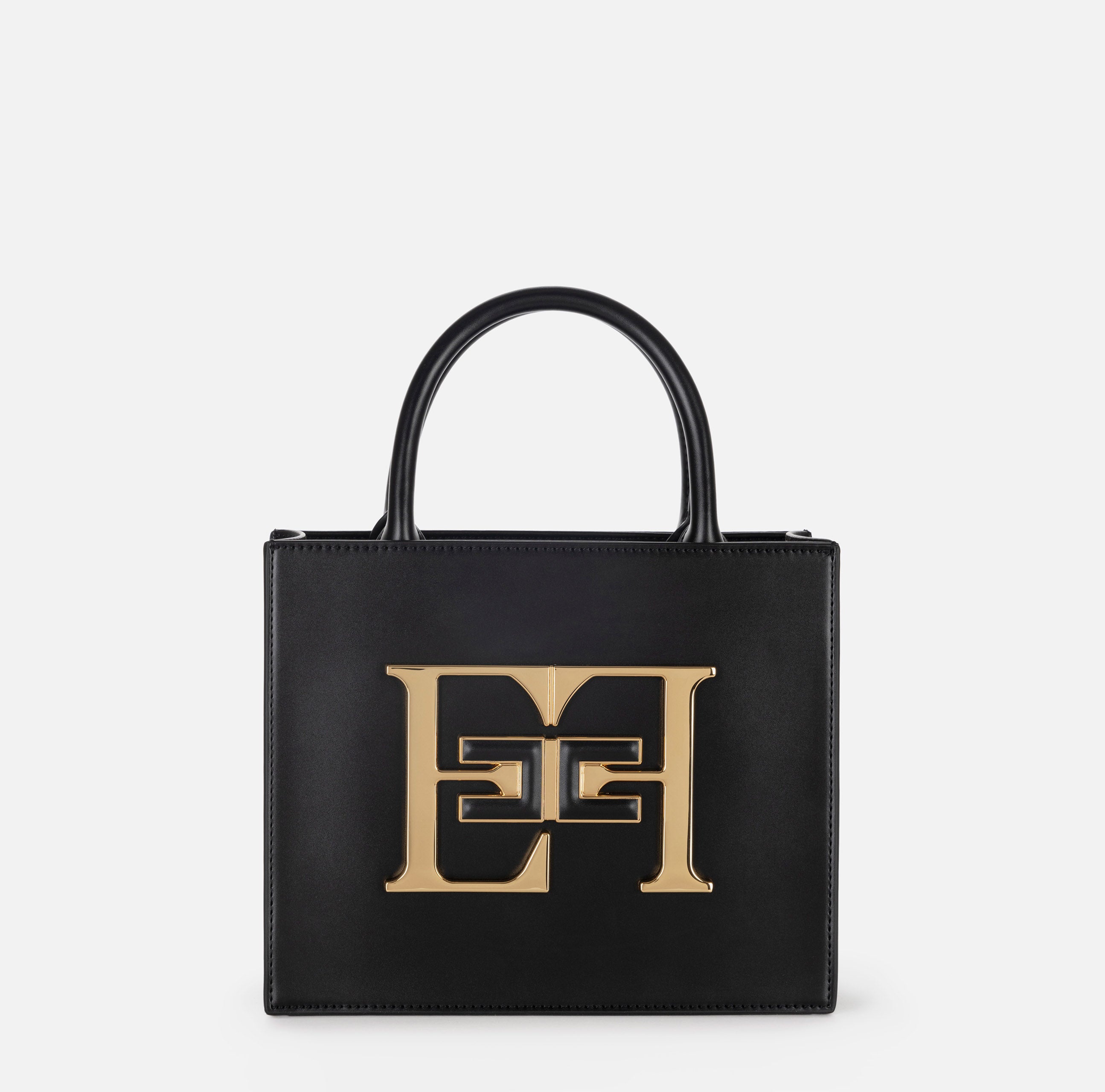 ELISABETTA FRANCHI Borsa Piccola Doppio Logo-Nero